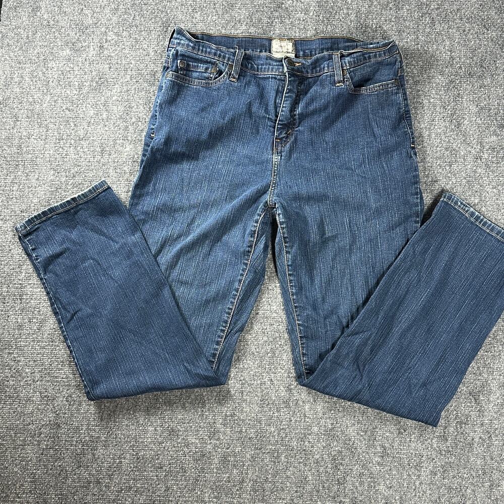 Levi's 512 Perfectly Slimming Straight Jeans Womens 16 Medium Dark Wash Stretch